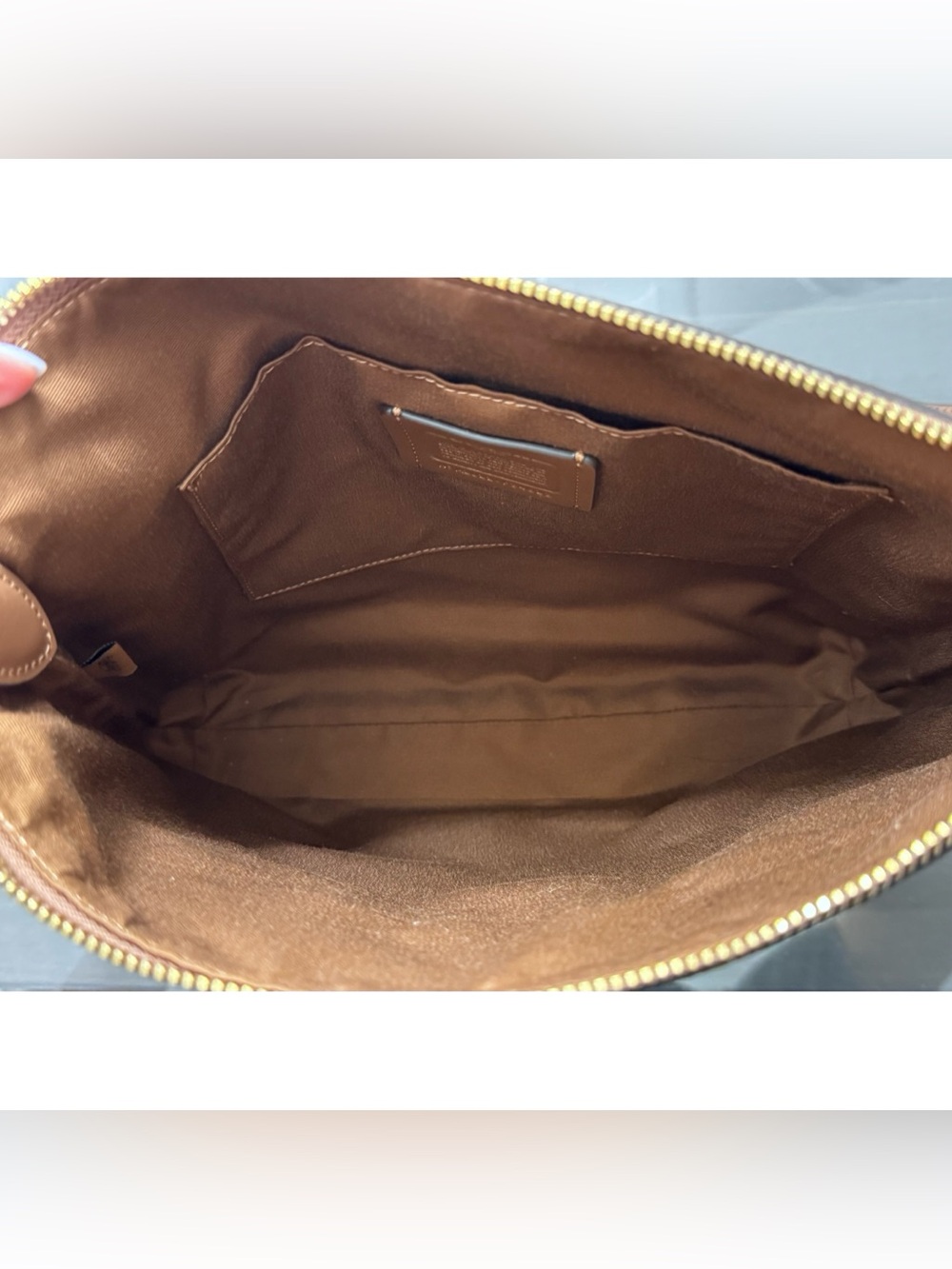 COACH Mae File Crossbody Bag | BROWN Pebble Leather |‎ Gold Hardware - Picture 8 of 10